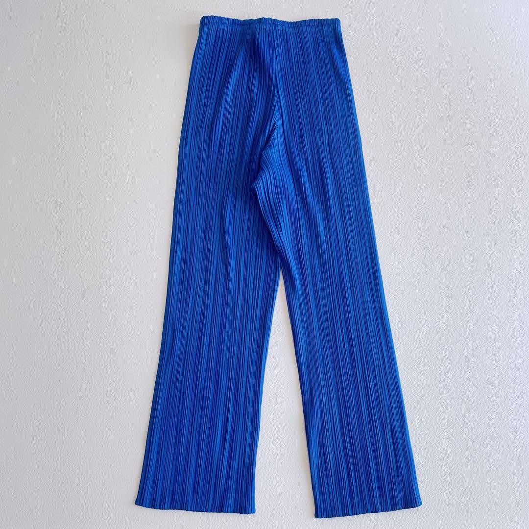 美品✨PLEATS PLEASE プリーツプリーズ　プリーツパンツ　ブルー