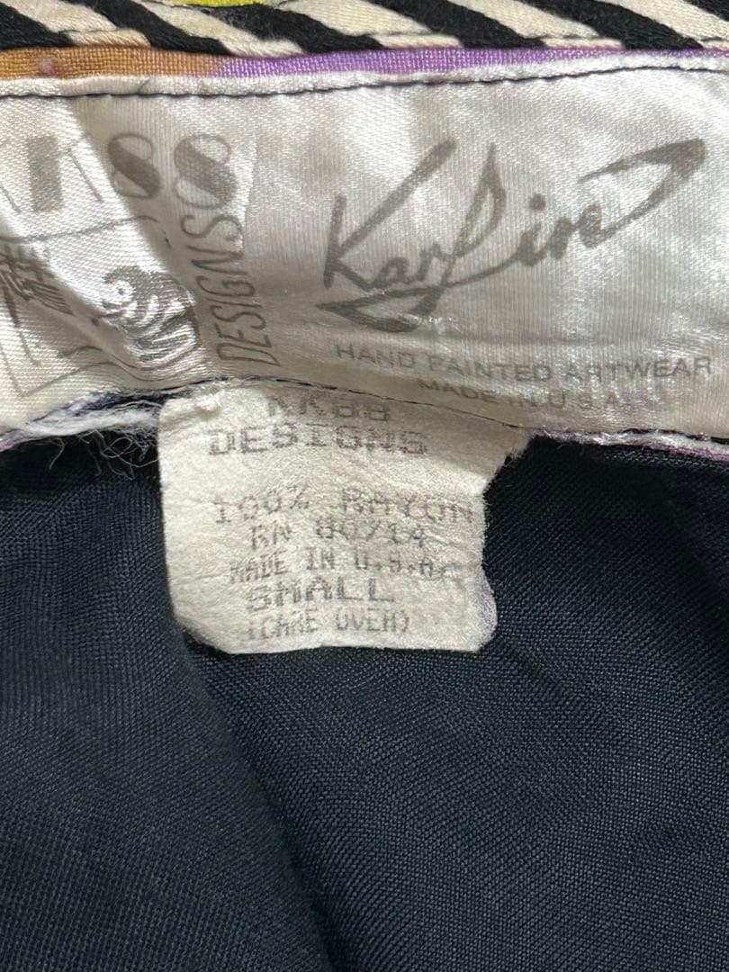 80s★ヴィンテージ★ジャンプスーツ★パッチワーク 黒 つなぎ 紙タグ