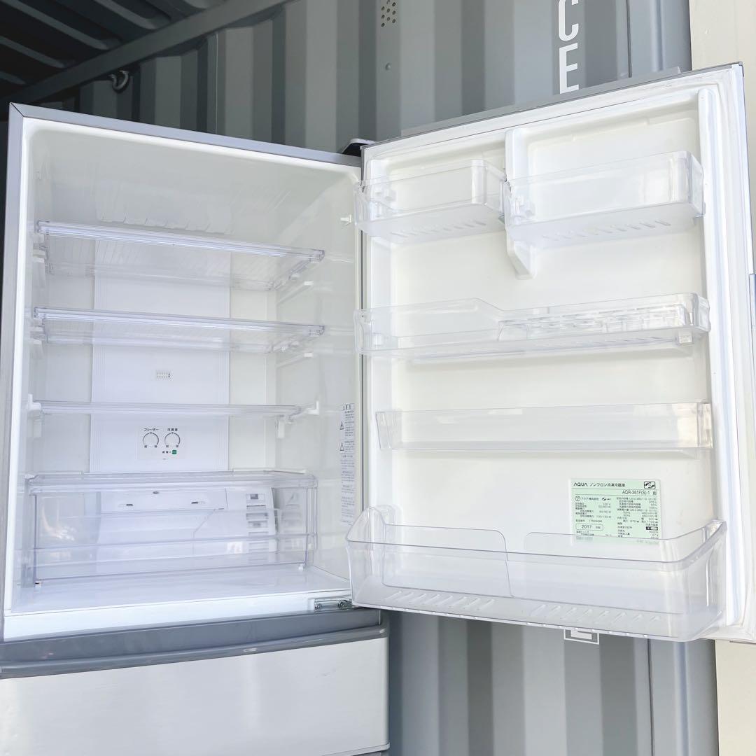 81取付無料！AQUAスタイリッシュミスティシルバー高性能4ドア冷蔵庫！洗濯機