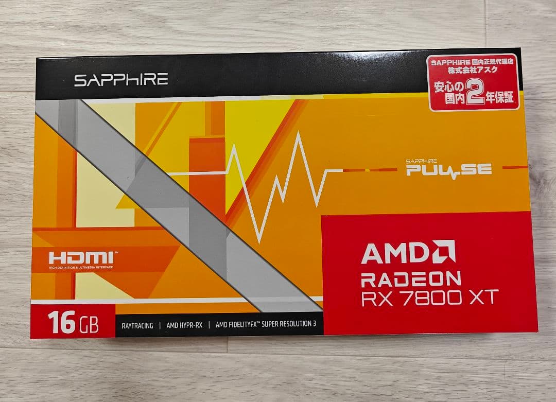グラフィックボード・グラボ・ビデオカード 7800XT SAPPHIRE PULSE Radeon 16GB