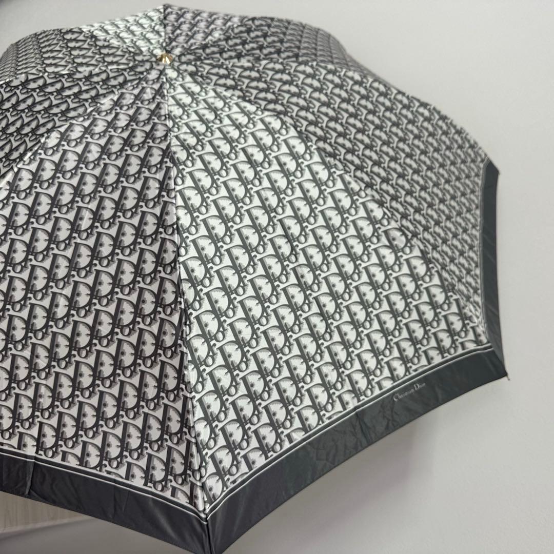 Christian Dior ディオール 折りたたみ傘 ロッター柄 シルバー
