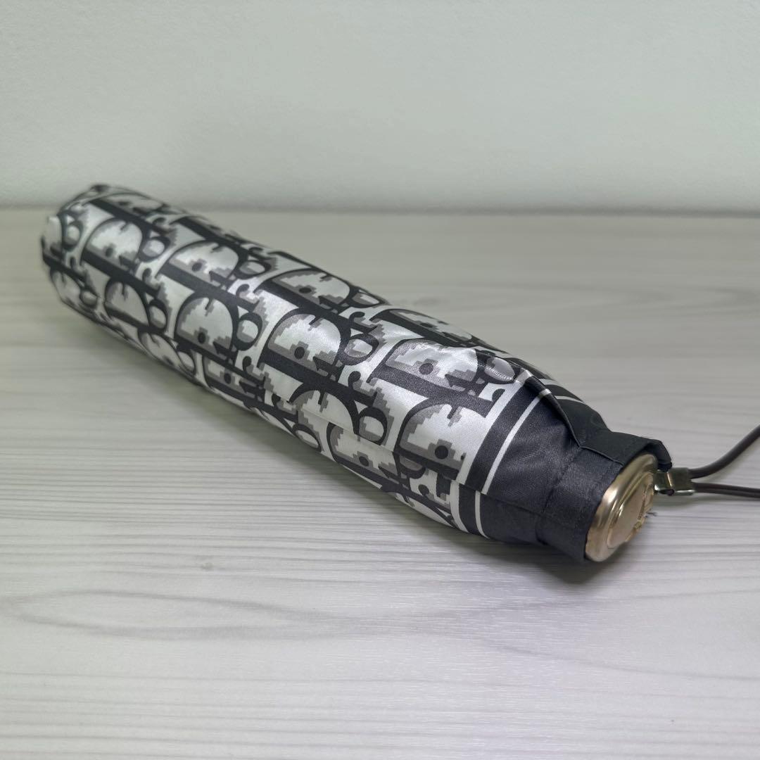 Christian Dior ディオール 折りたたみ傘 ロッター柄 シルバー