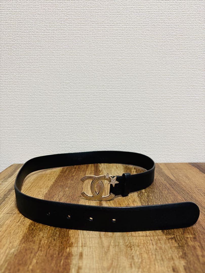 CHANEL 限定レザーベルト P23OB XS〜Sサイズ