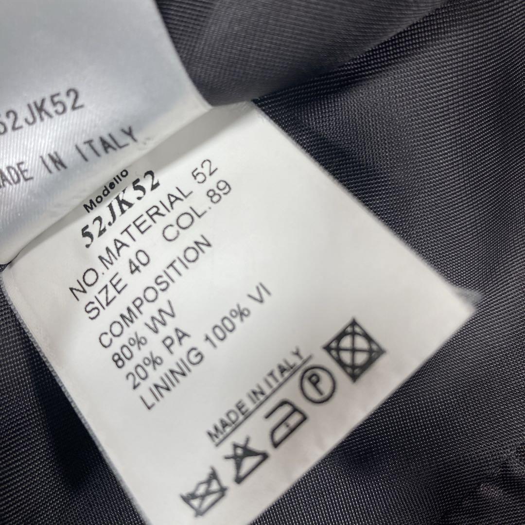 NU　HUNTING WORLD ウールコート　ロゴレザー　イタリア製