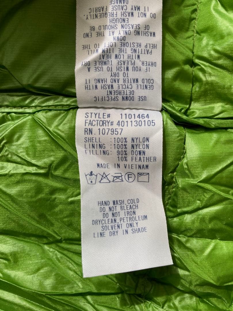 mont-bell モンベル スペリオダウンパーカ M グリーン