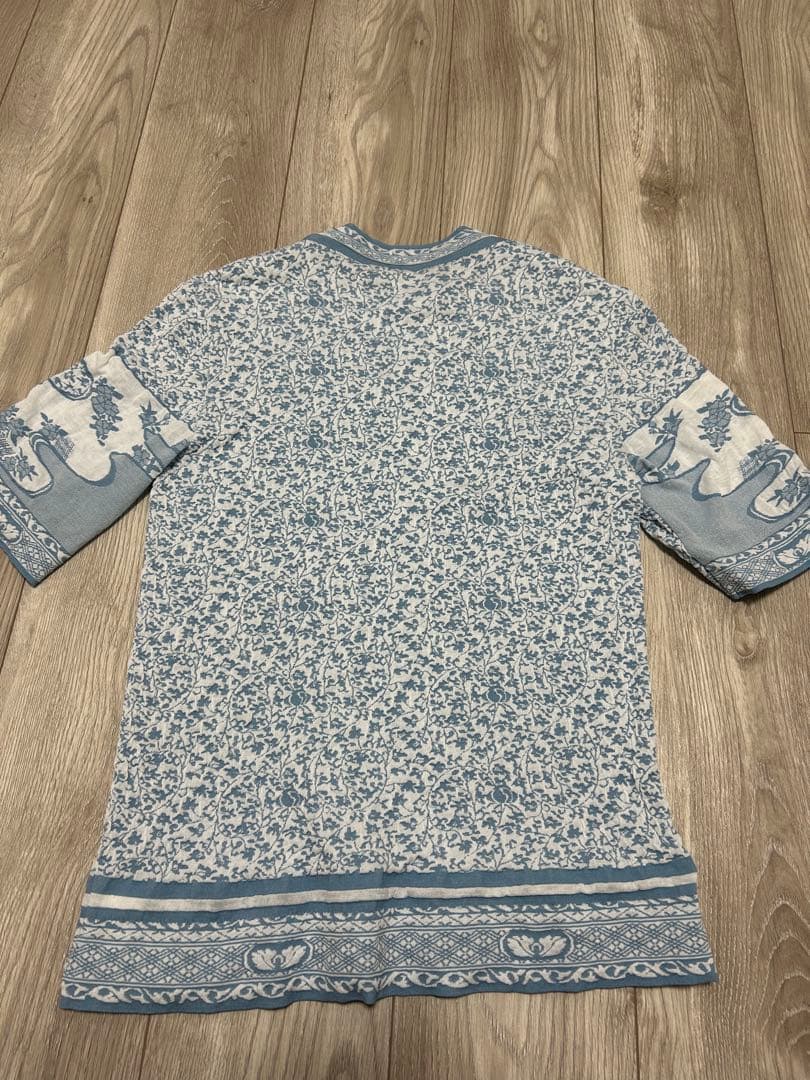 トップス mame Landscape graphic sheer knitted