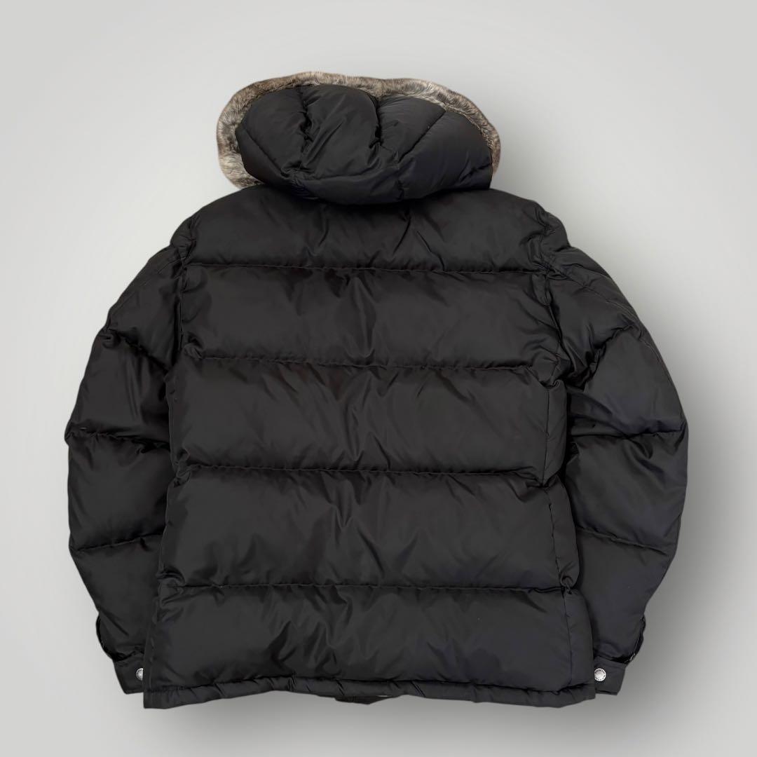 LL・美品　BURBERRY BLACK LABEL ファー付　ダウンジャケット