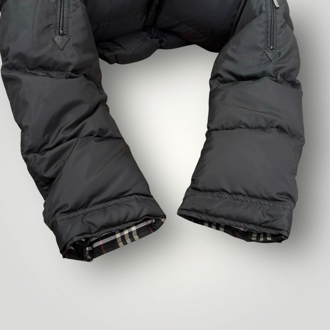 LL・美品　BURBERRY BLACK LABEL ファー付　ダウンジャケット