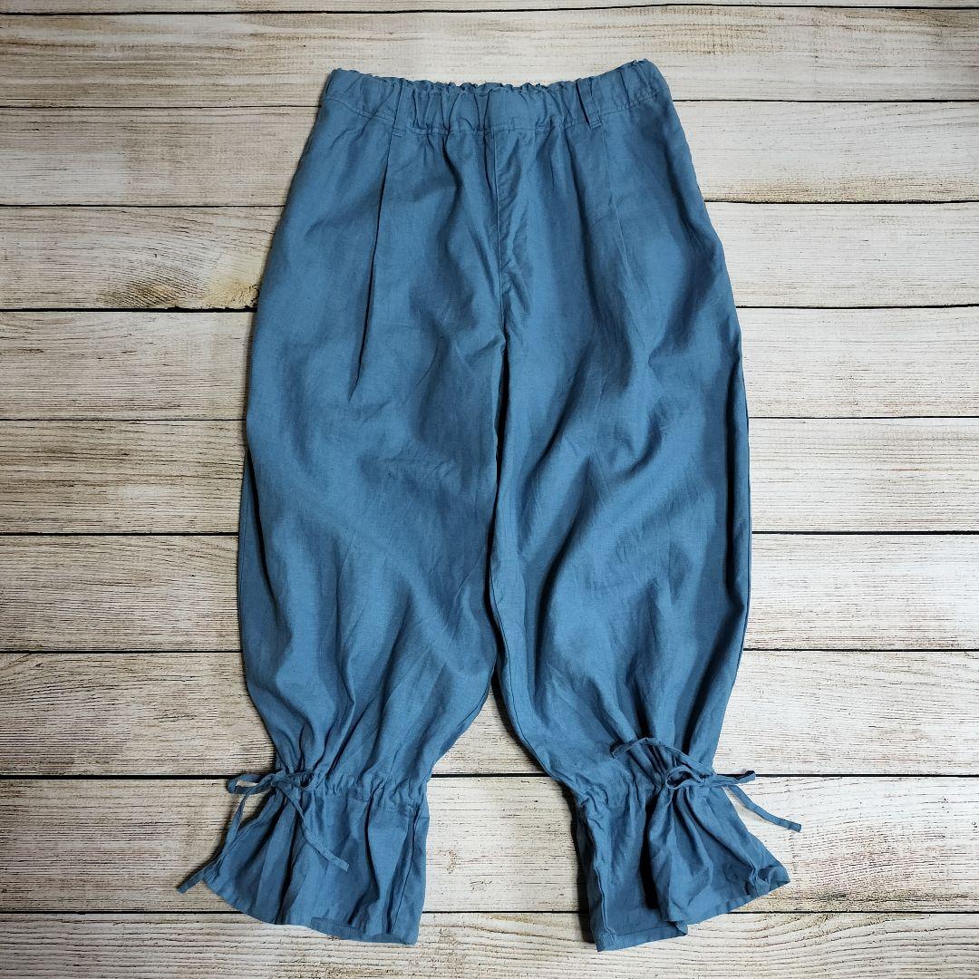 【値下げ交渉歓迎】 ネストローブ nest Robe ラッフルヘムパンツ リネン