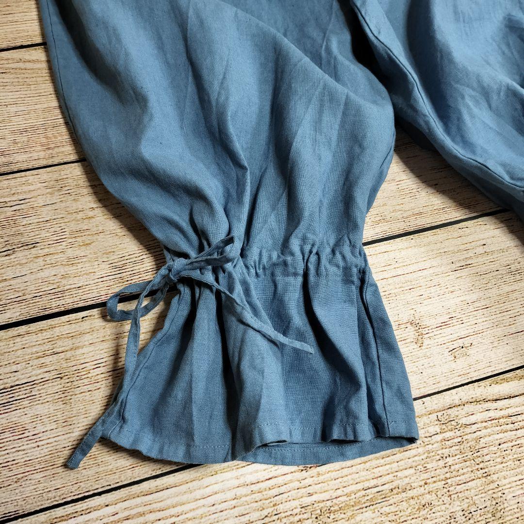 【値下げ交渉歓迎】 ネストローブ nest Robe ラッフルヘムパンツ リネン