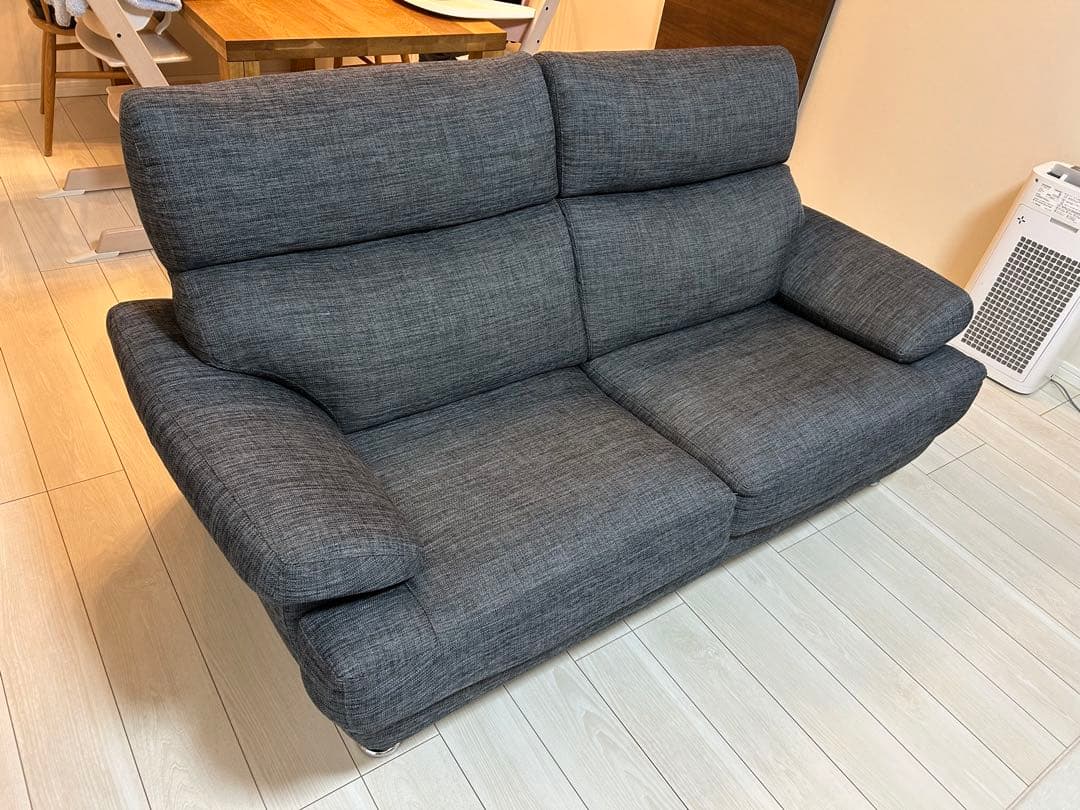 ニトリ3人がけ布貼りソファNポケットＡ13 グレー現行品　最終値引き