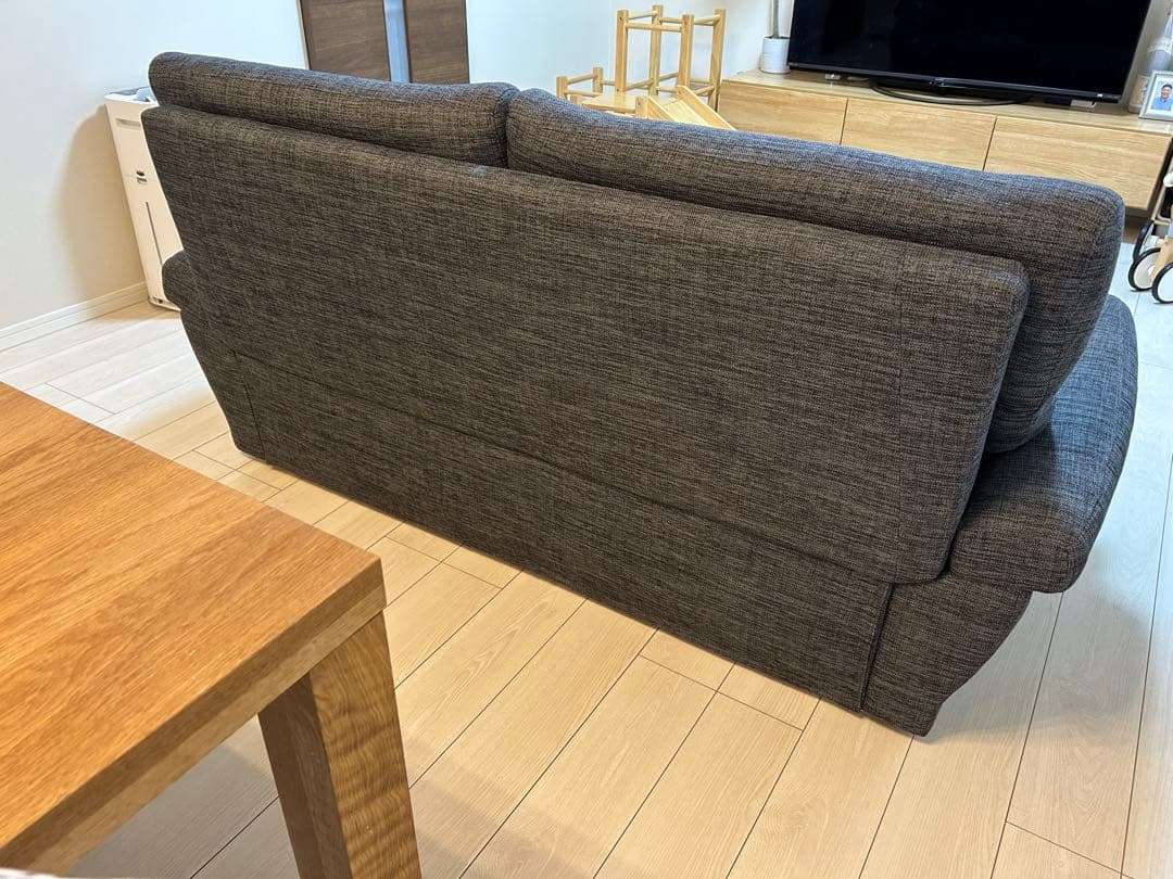 ニトリ3人がけ布貼りソファNポケットＡ13 グレー現行品　最終値引き
