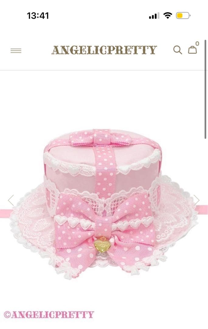 angelic pretty Airy HeartプレゼントリボンミニHat