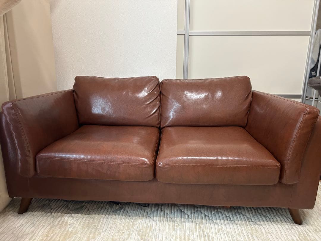 ソファー ソファ 2人掛け レザー革 おしゃれ ヴィンテージ アンティーク