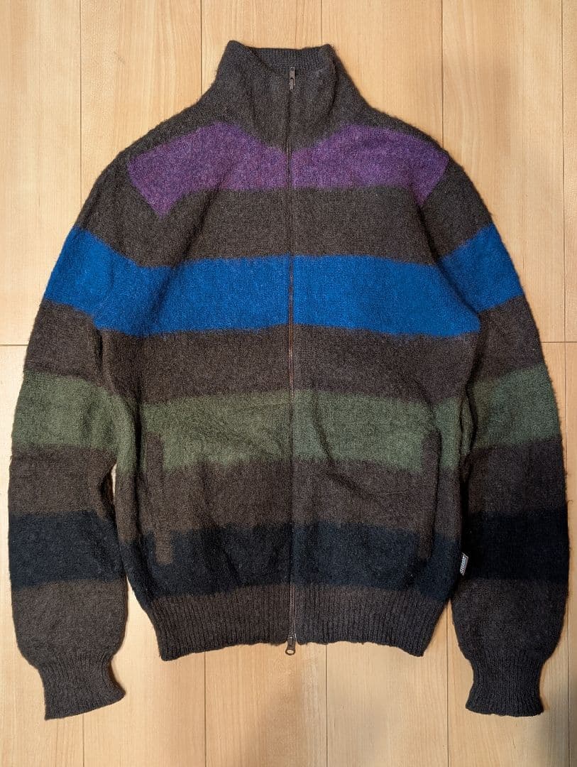 STUSSY AUTHENTIC 00s初期 ウールニット　フルジップ M