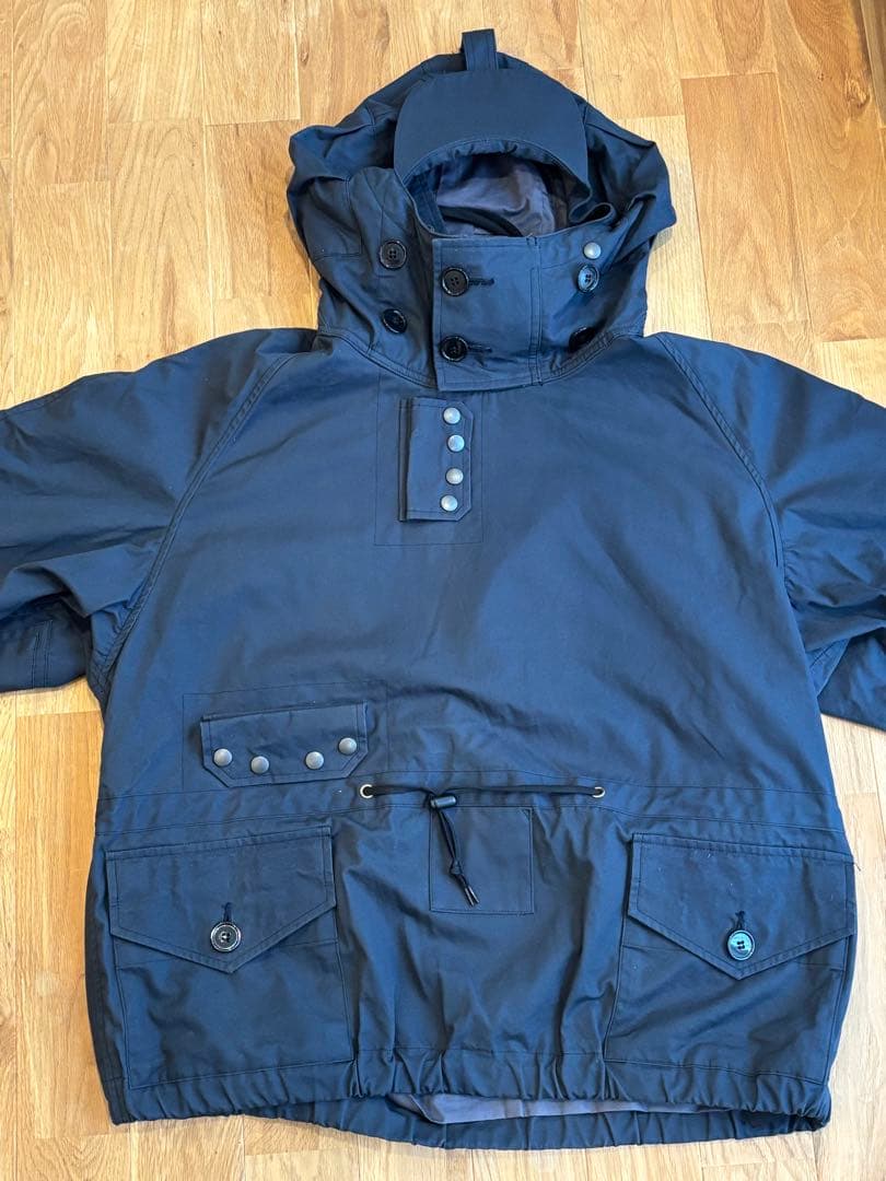 WAIPER.inc ロイヤルネイビーベンタイルスモックパーカー