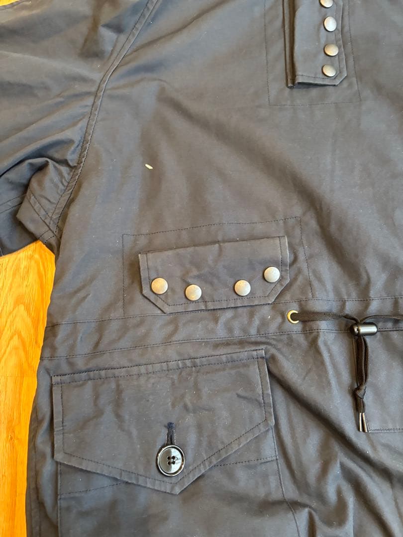 WAIPER.inc ロイヤルネイビーベンタイルスモックパーカー