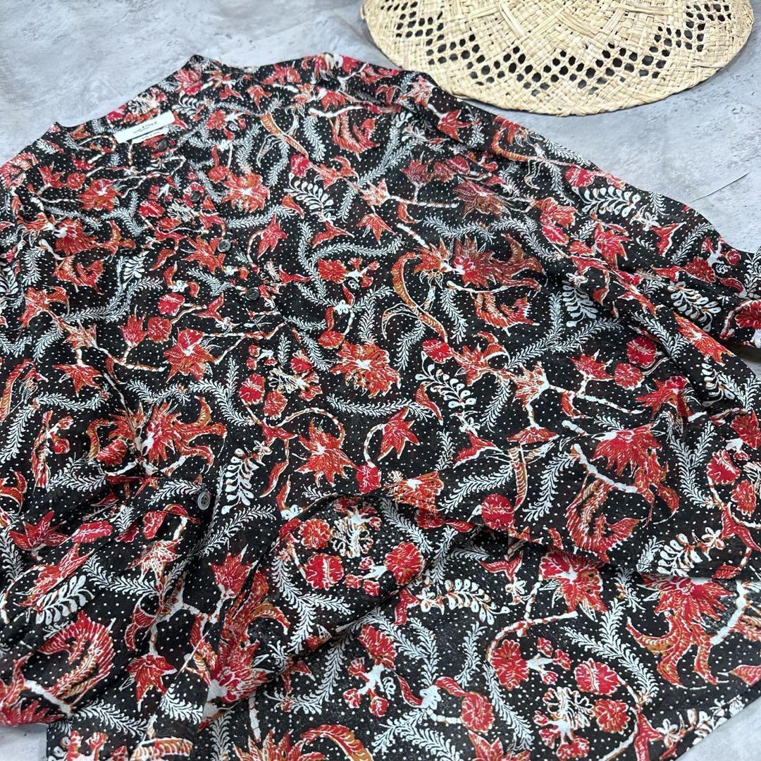 34サイズ イザベルマランエトワール ブラウス 総柄 インド製