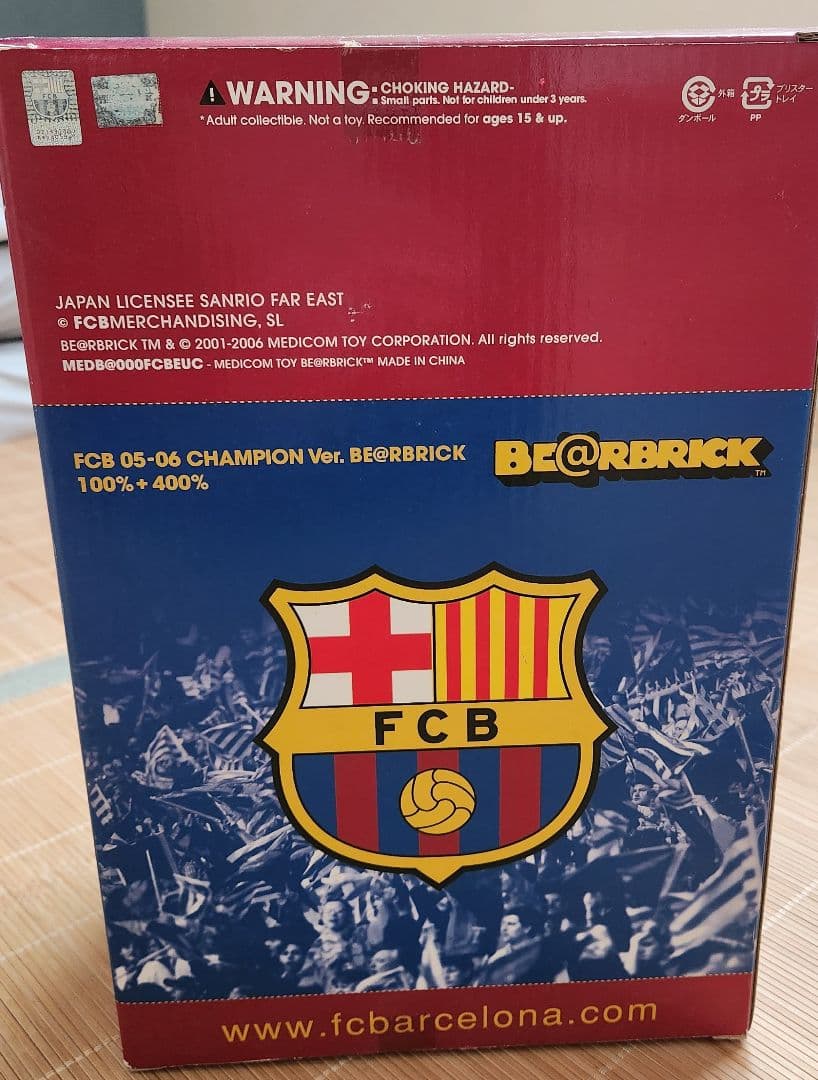 記念グッズ BE@RBRICK FCB 05-06 CHAMPION Ver. 400%