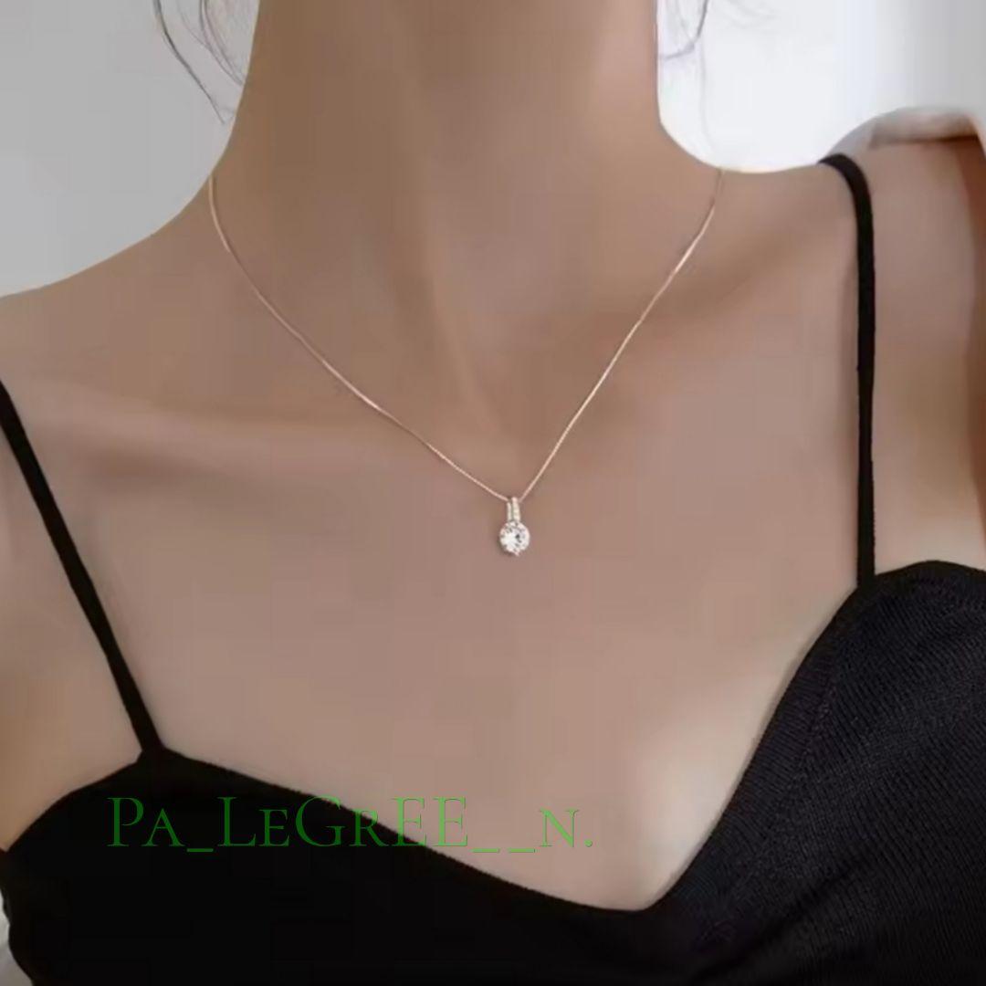 ✅️zzmネックレス　レディース　モアサナイト　プラチナ　S925　ダイヤモンド