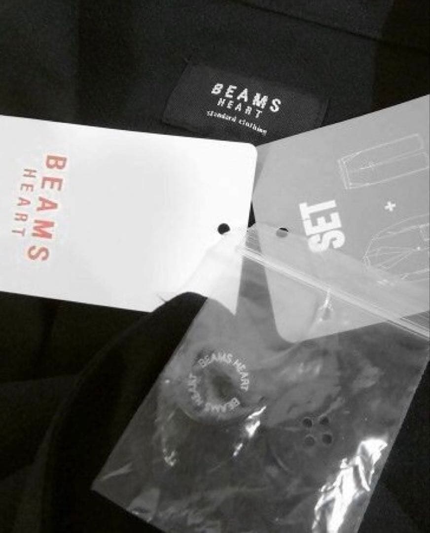 BEAMS ブラック スーツセット 春夏用　メンズL 新品未使用　値下げ