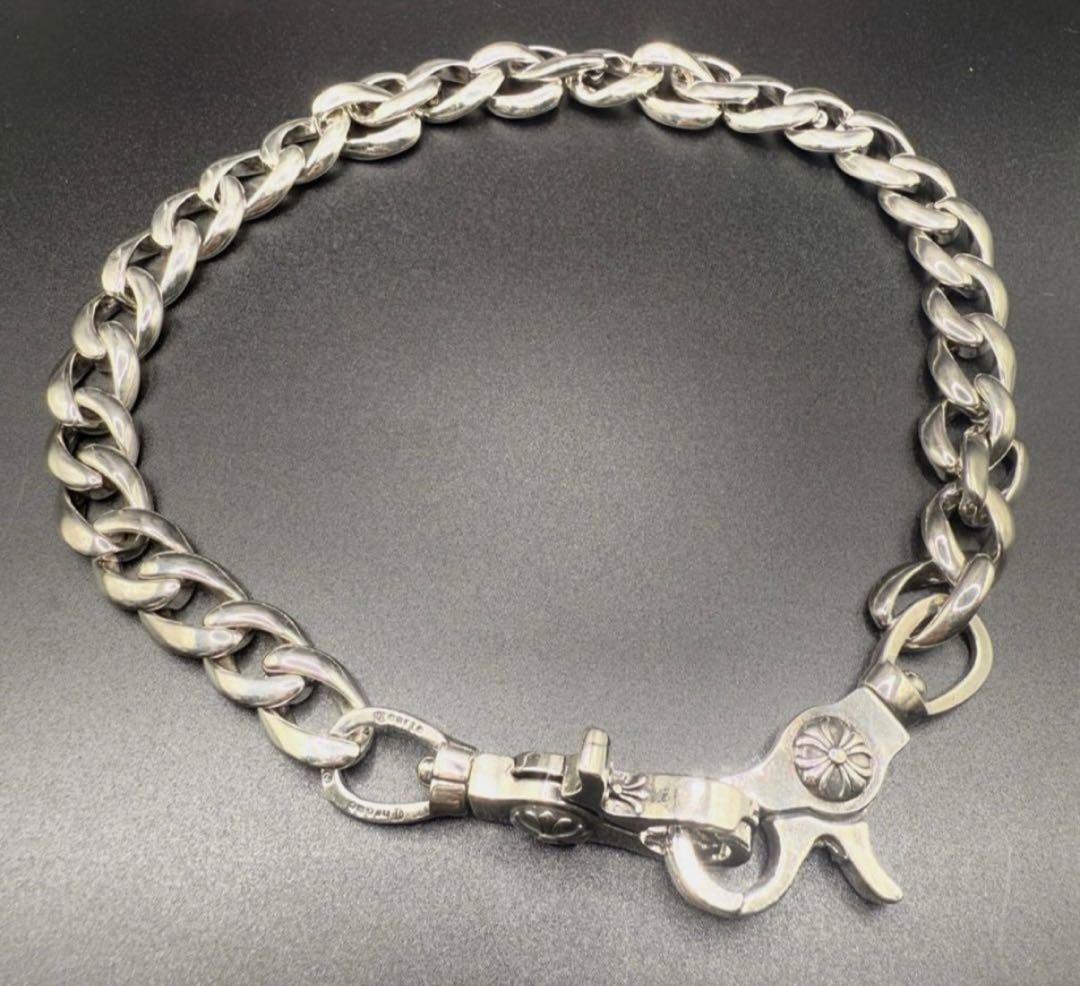 silver925刻印あり　クロスウォレットチェーンプレーンチェーン