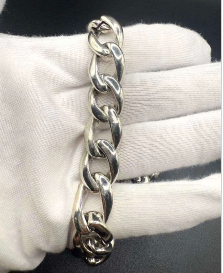 silver925刻印あり　クロスウォレットチェーンプレーンチェーン