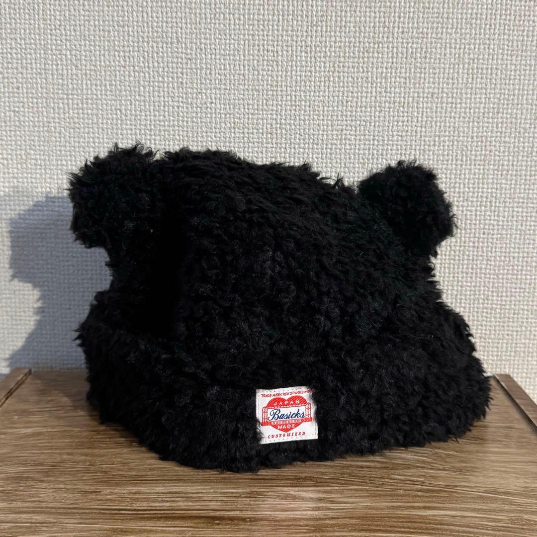 帽子 bear beanie BASICKS black S