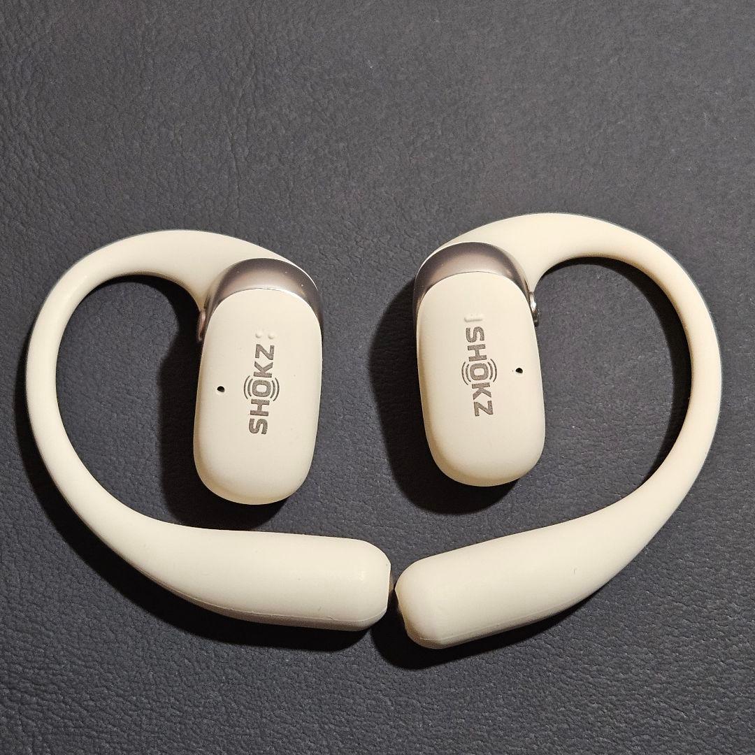 Shokz OpenFit 2 ワイヤレスイヤホン ホワイト系 動作確認済