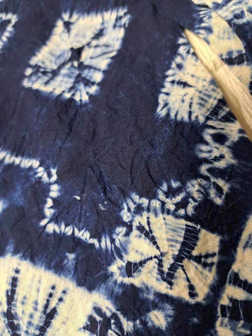 絞り浴衣 手蜘蛛絞り セミアンティーク 古布