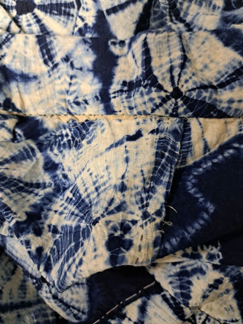 絞り浴衣 手蜘蛛絞り セミアンティーク 古布