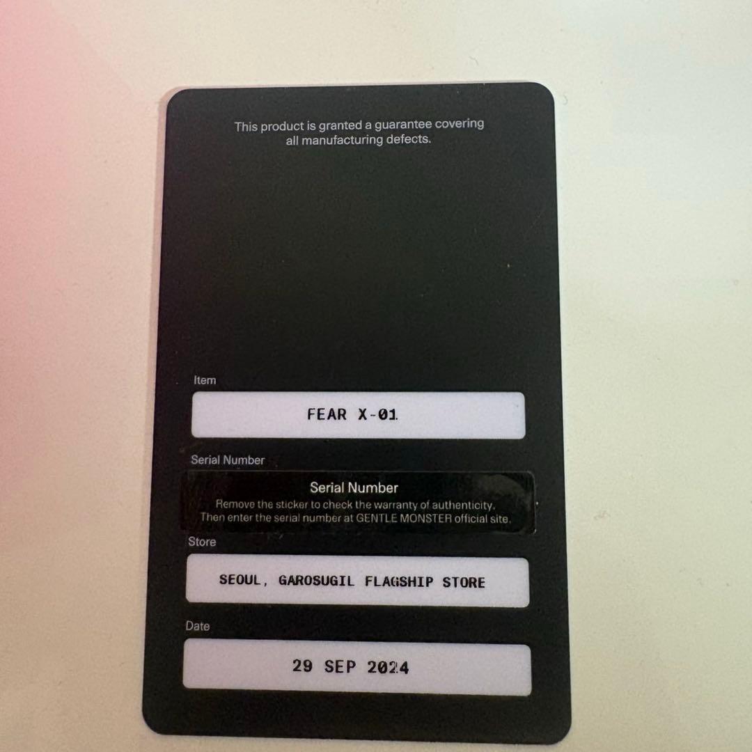 Gentle monster Fear X 01 サングラス