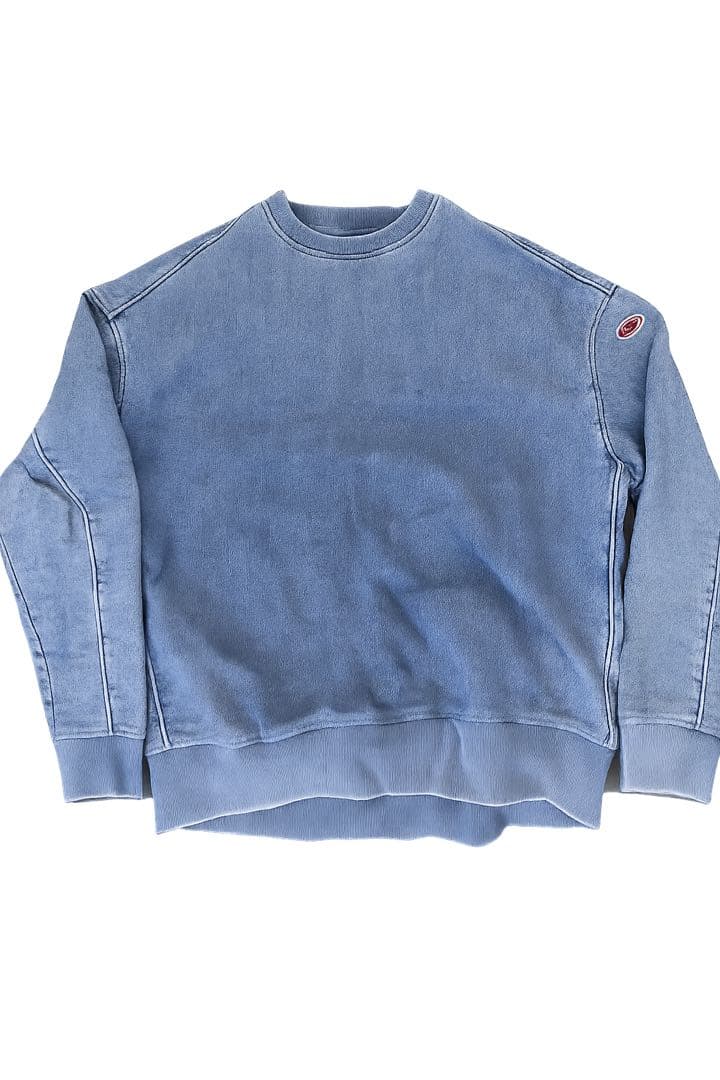 ヴィンテージ風 スウェット トレーナー ブルー 水色 無地