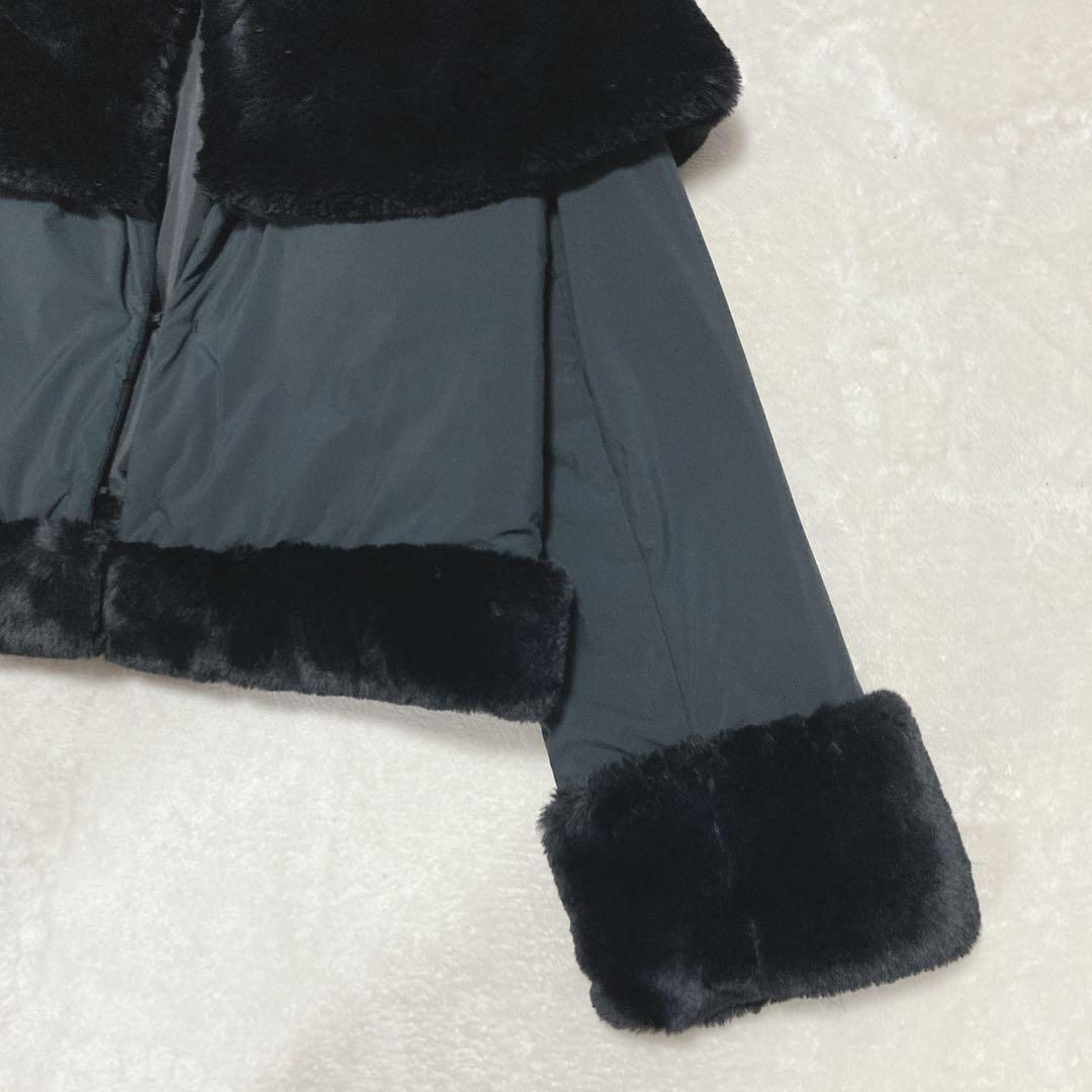 【希少美品】トゥービーシック　ブラック　ボアコート　ボアジャケット　フック留め