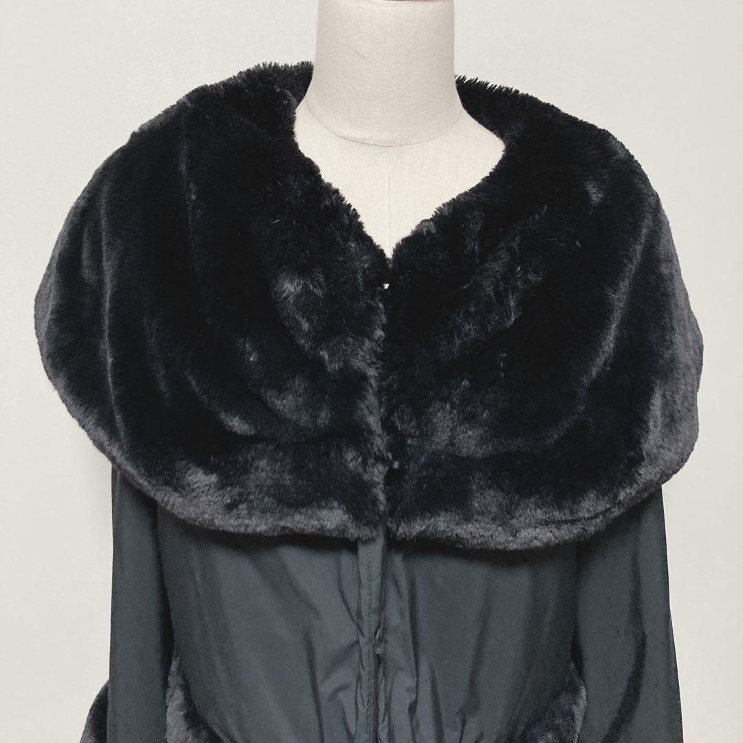 【希少美品】トゥービーシック　ブラック　ボアコート　ボアジャケット　フック留め