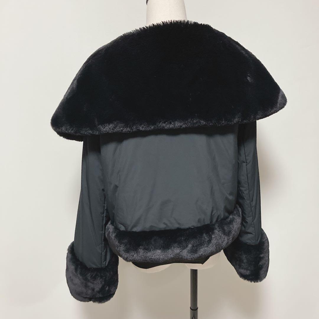 【希少美品】トゥービーシック　ブラック　ボアコート　ボアジャケット　フック留め