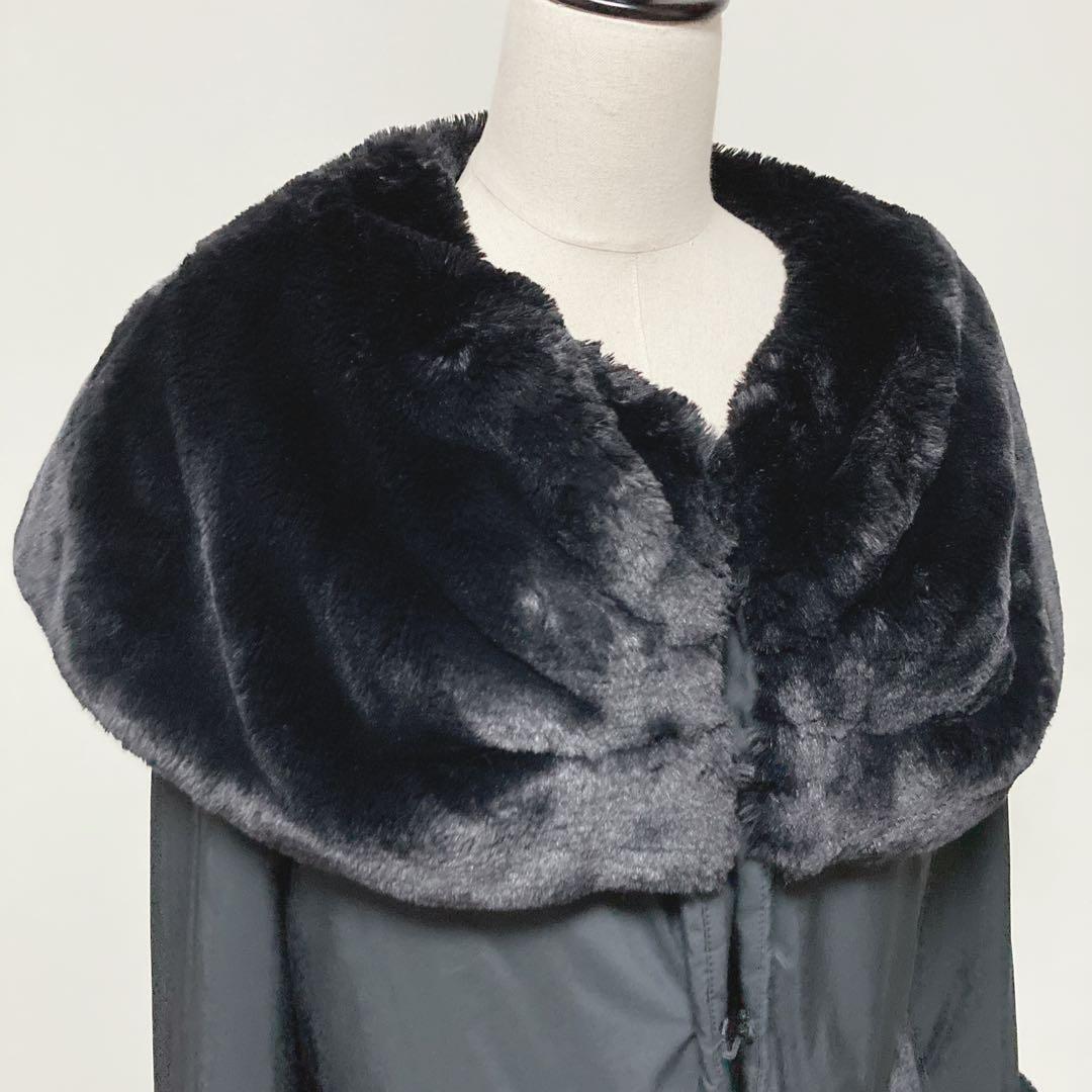 【希少美品】トゥービーシック　ブラック　ボアコート　ボアジャケット　フック留め