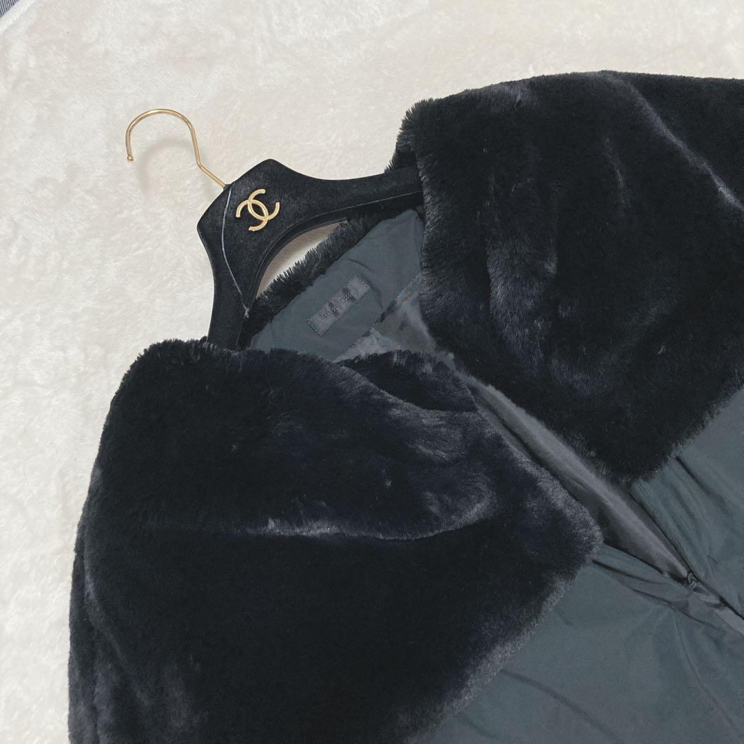 【希少美品】トゥービーシック　ブラック　ボアコート　ボアジャケット　フック留め