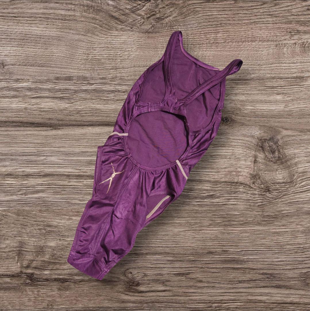 ☆アリーナ　競泳水着　パープル ストライプ　サイズSS