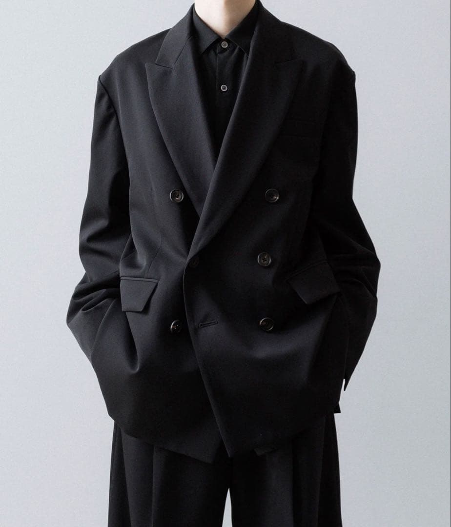 美品｜25AW 定番90/2ダブルジャケット 黒 ssstein