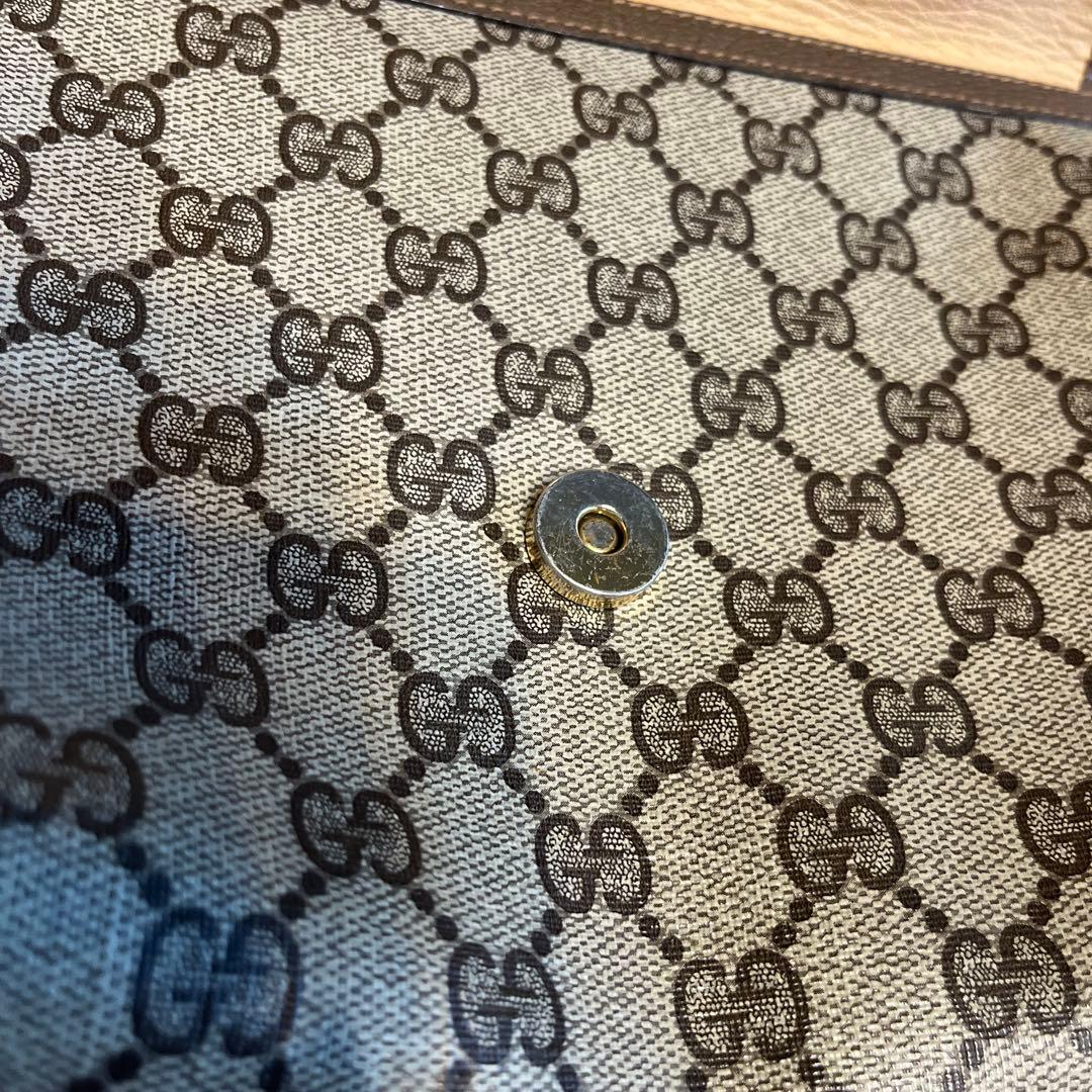 【GUCCI】オールドグッチ シェリーライン クラッチバッグ GG柄