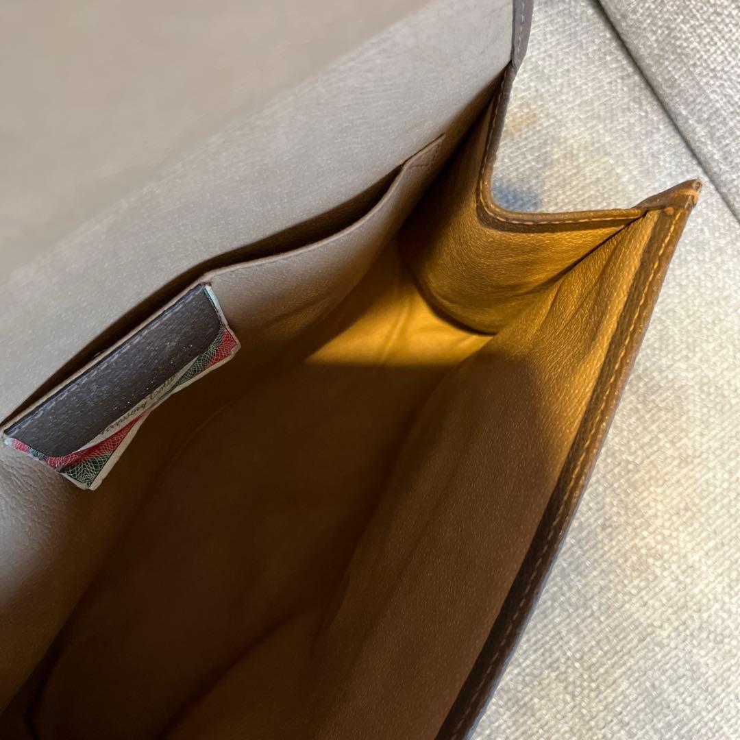 【GUCCI】オールドグッチ シェリーライン クラッチバッグ GG柄