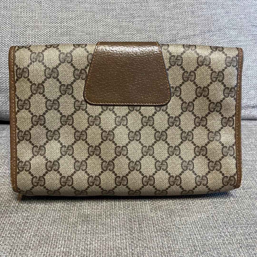 【GUCCI】オールドグッチ シェリーライン クラッチバッグ GG柄