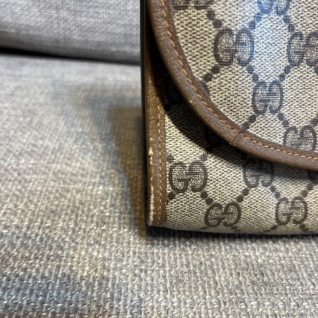 【GUCCI】オールドグッチ シェリーライン クラッチバッグ GG柄