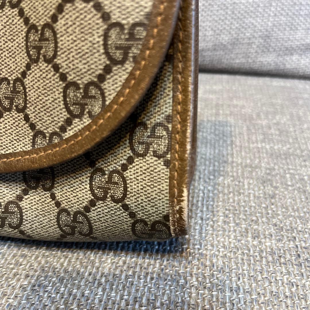 【GUCCI】オールドグッチ シェリーライン クラッチバッグ GG柄