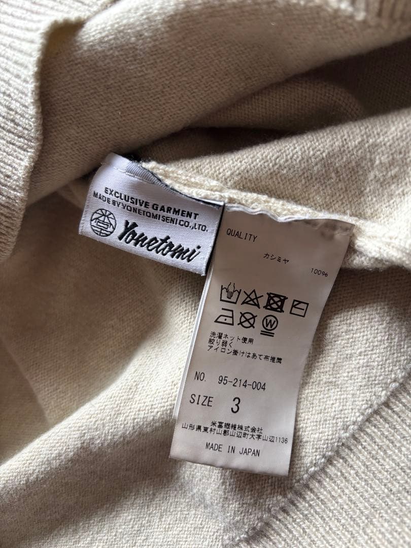 トップス Yonetomi RIGID CASHMERESWEATER size3
