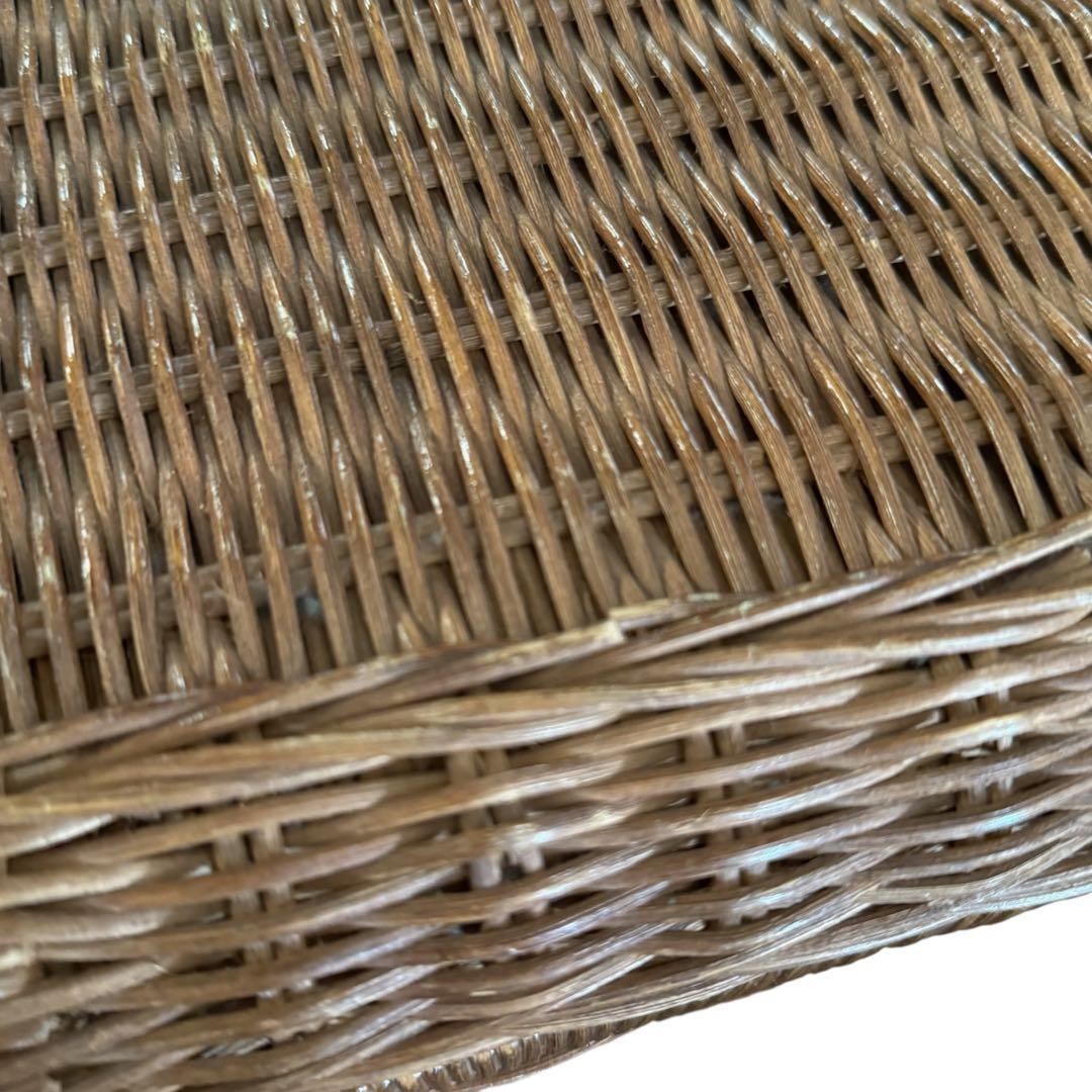 HR816 籐　ビンテージ　ラタン 大型収納 トランク蓋付き収納