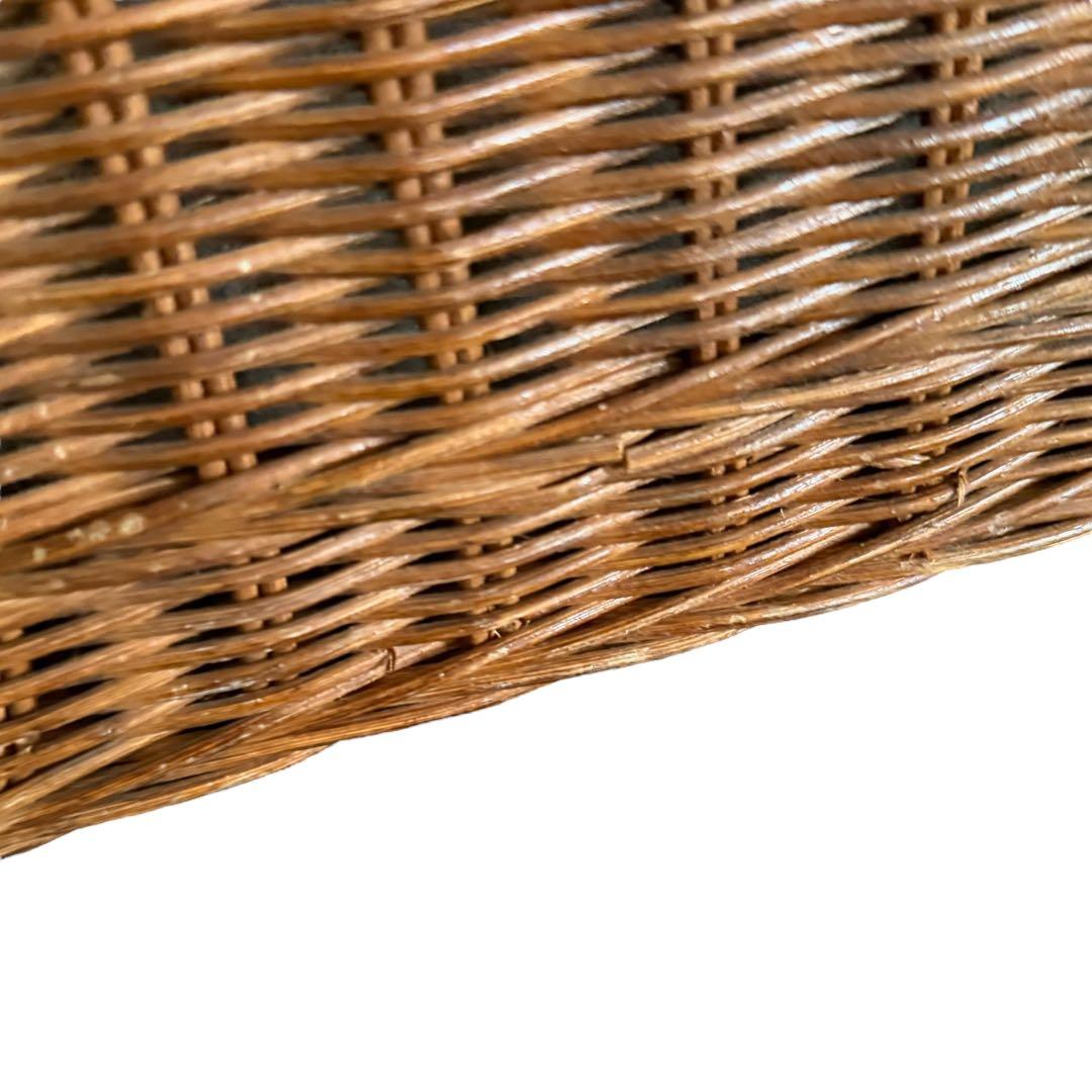 HR816 籐　ビンテージ　ラタン 大型収納 トランク蓋付き収納