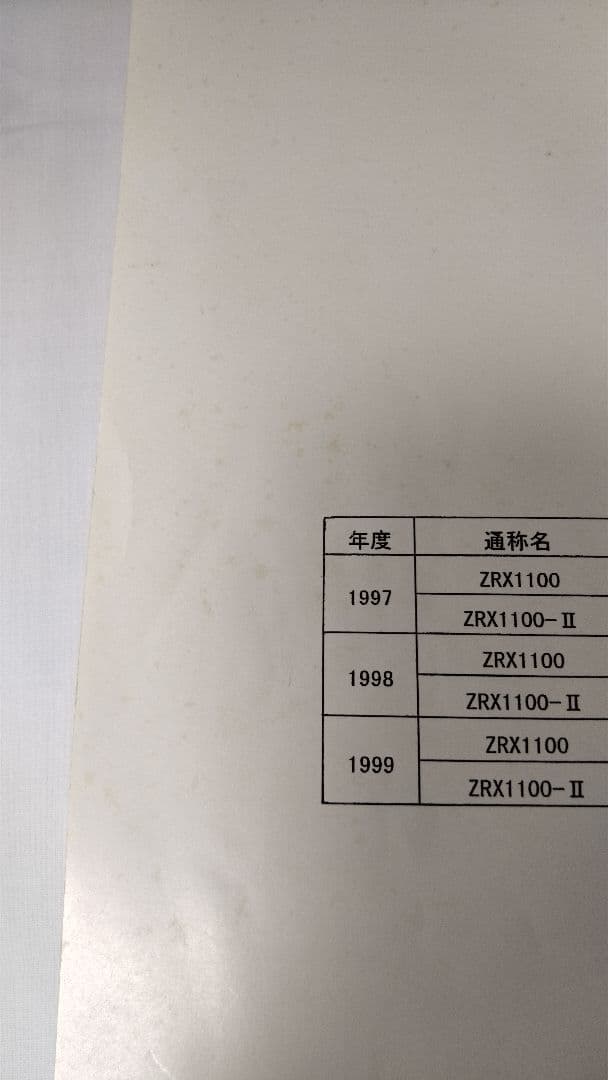 ワンオーナー ＺＲＸ1100 KAWASAKI カワサキ サービスマニュアル