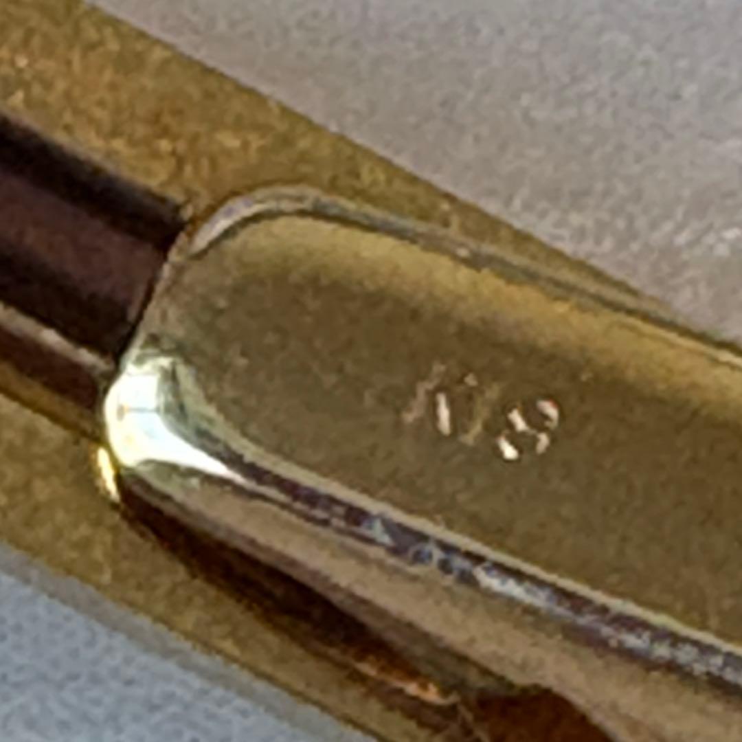 専用です。18金ストライプ ネクタイピン チェーン付き